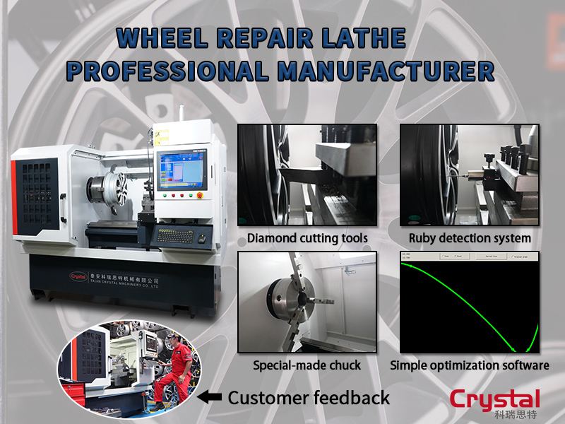 Crystal guide the alloy wheel repair machine
