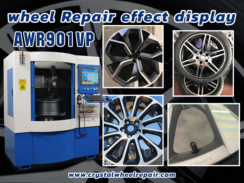 Get your wheel and rim repaired on crystal wheel repair machine